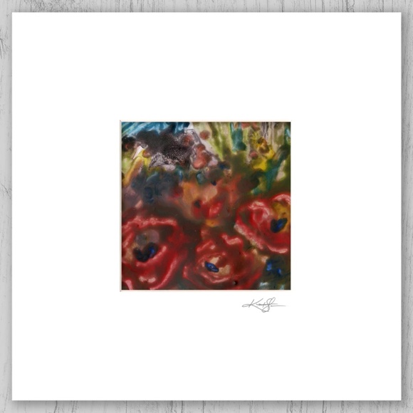 Encaustic Painting, Floral Abstract Kathy Morton Stanion - Encaustic Floral 38 - Picture 1 of 2